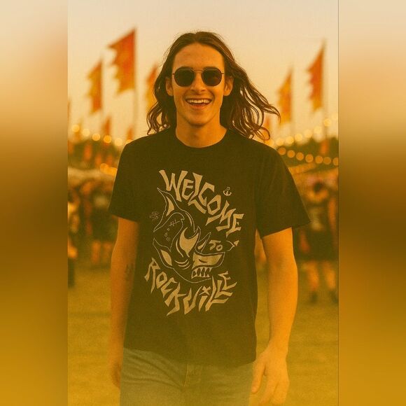 Welcome to Rockville 2018 Band Tee Black L Jacksonville Florida Festival Tour Fo - Picture 1 of 6